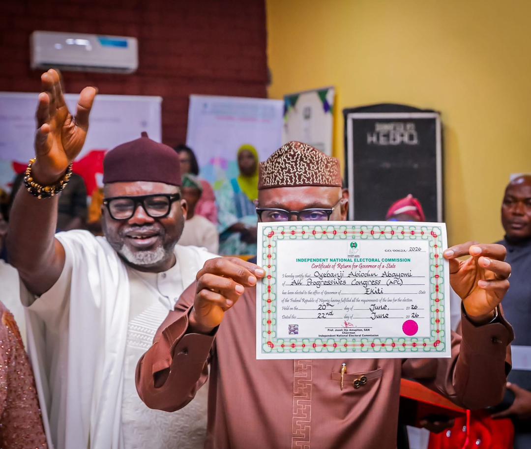 ‎Oyebanji Receives INEC Certificate of Return After Resounding Ekiti Governorship Election Victory