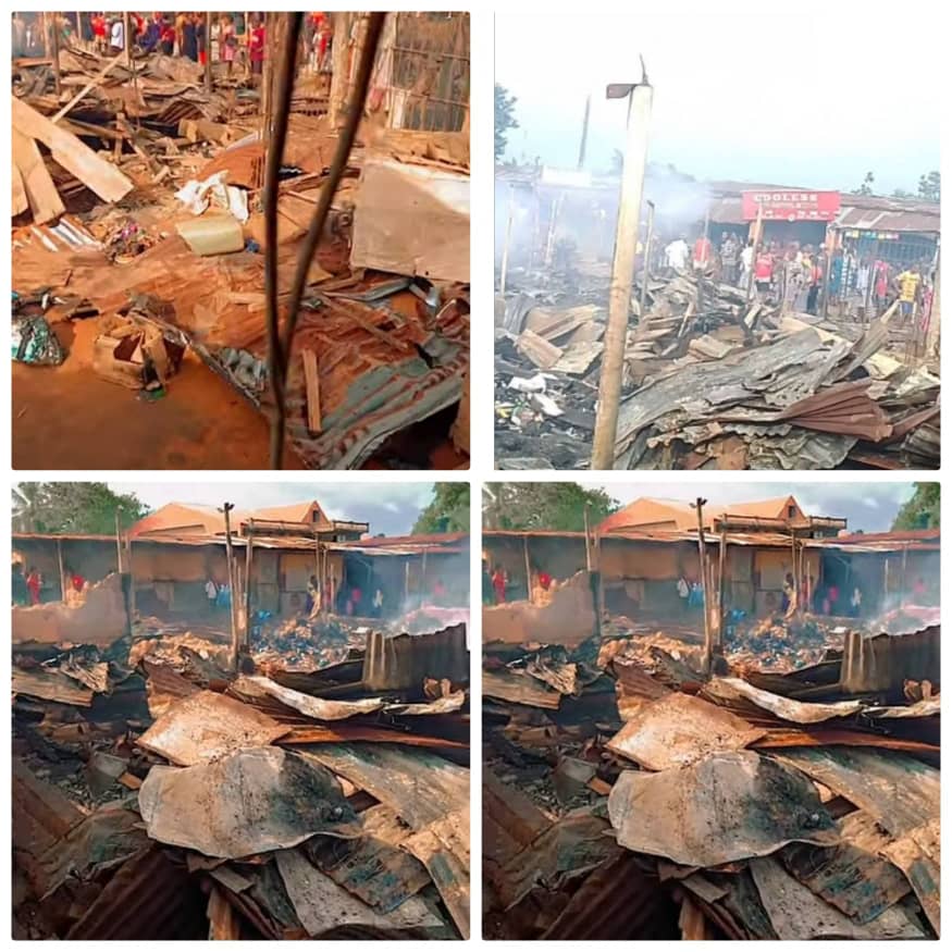 ‎Fire Guts Okigwe Eke Market Again, Goods Worth Millions Destroyed as Traders Count Heavy Losses