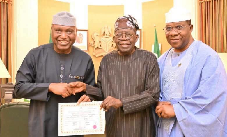 ‎President Tinubu Receives Ekiti Governor-Elect Biodun Oyebanji at State House