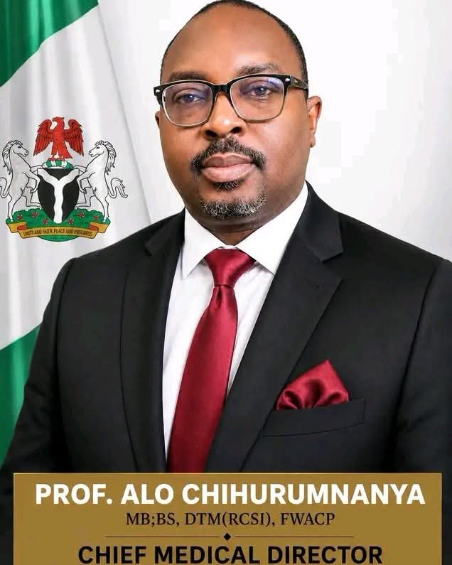 Prof. Chihurumnanya Alo Assumes Office as DUFUTH's Second Substantive Chief Medical Director