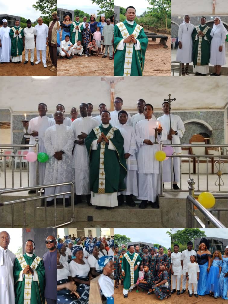 Agwa in Jubilation as Rev. Fr. Saviour Obinna Akalador Celebrates First Holy Mass; Baron's Car Gift Highlights Grand Reception