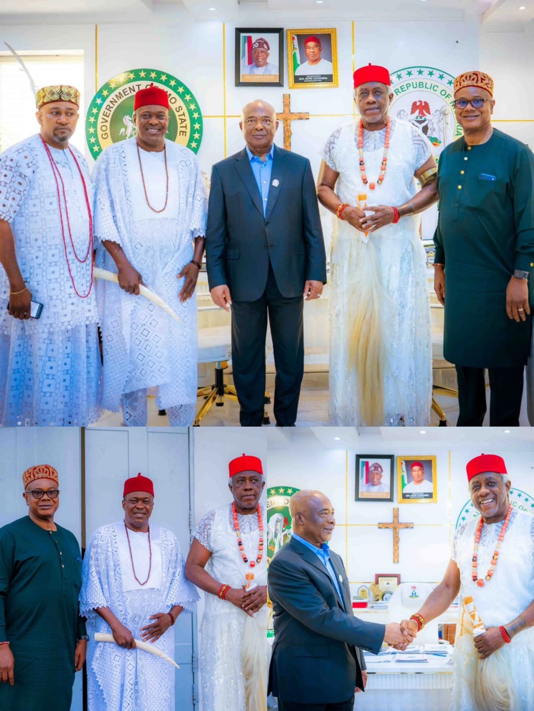 Uzodimma Receives Anambra Traditional Rulers Council Chairman, Pledges Stronger Imo-Anambra Partnership