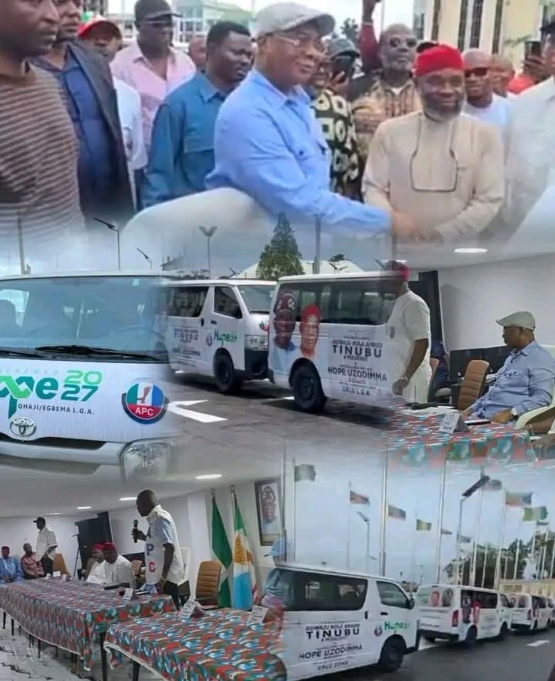 Uzodimma Presents 32 Buses to Imo APC, Seeks Total Victory in 2027