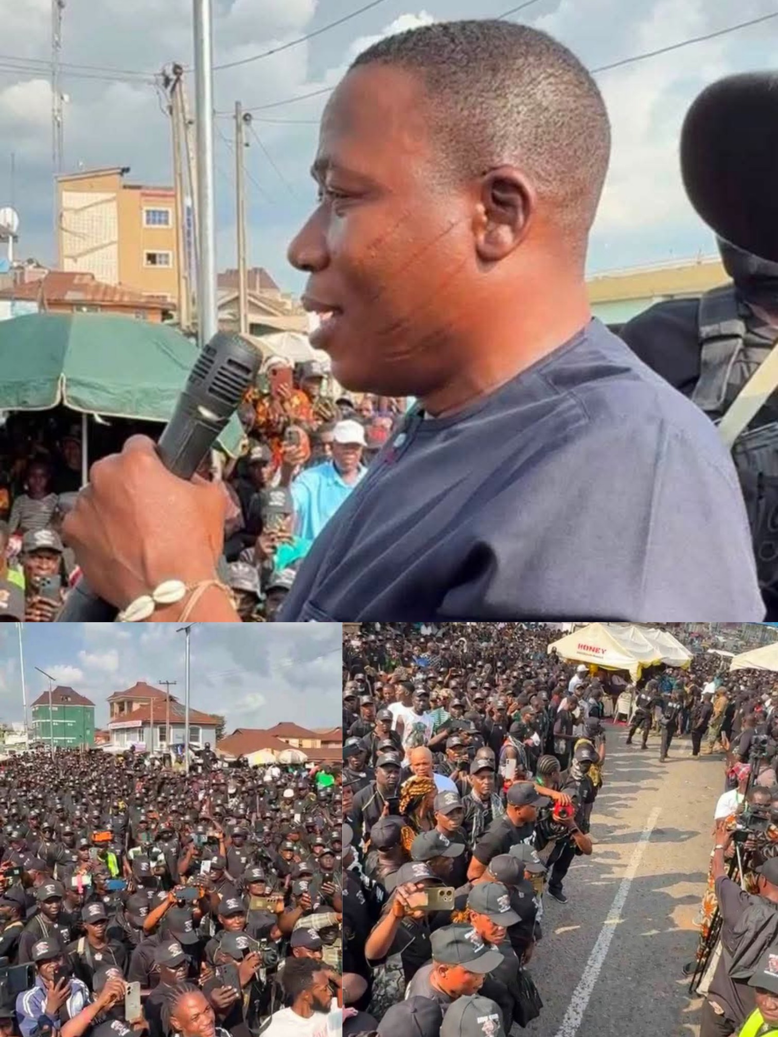 Sunday Igboho Launches Iru Ekun Security Network in Ogun, Thousands Turn Out
