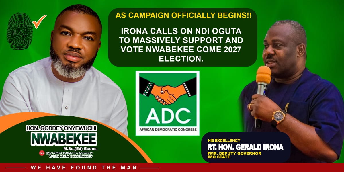 ‎IRONA URGES NDI OGUTA TO SUPPORT NWABEKEE IN 2027 ASSEMBLY ELECTION  ‎