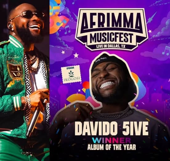 Davido’s ‘5ive’ Wins Album of the Year at 2026 AFRIMMA Awards